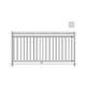 Saftron 2400 Series Pool Fencing | 48" H x 8' W Sections | Gray | FS-2400-4896-G