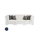 Ledge Lounger Signature Collection Sectional | 3 Piece Sofa White Base | Mediterranean Blue Standard Fabric Cushion | LL-SG-S-3PS-SET-W-STD-4652