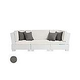 Ledge Lounger Signature Collection Sectional | 3 Piece Sofa White Base | Charcoal Grey Standard Fabric Cushion | LL-SG-S-3PS-SET-W-STD-4644