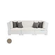 Ledge Lounger Signature Collection Sectional | 3 Piece Sofa White Base | Taupe Standard Fabric Cushion | LL-SG-S-3PS-SET-W-STD-4648