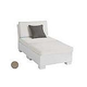 Ledge Lounger Signature Collection Sectional | 2 Piece Sun Chair White Base | Taupe Standard Fabric Cushion | LL-SG-S-2PSC-SET-W-STD-4648