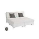 Ledge Lounger Signature Collection Sectional | 4 Piece Sun Chair White Base | Charcoal Grey Standard Fabric Cushion | LL-SG-S-4PSC-SET-W-STD-4644