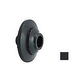 AquaStar Three Piece Directional Eyeball Fitting | 1" Knock-In | with Flange/Slotted Orifice | Black | 5402