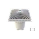 AquaStar 12" Square MoFlow Suction Outlet Cover with Dual-Port 2 1/2" Spigot x 2" Socket Deep PVC Sump | White | 12MF101B