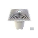AquaStar 12" Square MoFlow Suction Outlet Cover with Dual-Port 2 1/2" Spigot x 2" Socket Deep PVC Sump | Light Gray | 12MF103B