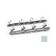 AquaStar 32" Channel Drain Frame Only with Screws and Dog Bones | Light Gray | 32CDFR103