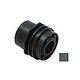 AquaStar Choice Flush-Mount Return Fitting | with Water Stop Eyeball and Nut Aim Flow | Fits Inside 2" Pipe with 1/2" Orifice | Dark Gray | 3305C