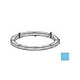 AquaStar 8" Vinyl Clamping Ring and Gasket Replacement Kit | Blue | 8VK104