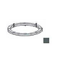 AquaStar 8" Vinyl Clamping Ring and Gasket Replacement Kit | Dark Gray | 8VK105