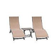 Vivere Coral Springs 3-Piece Lounger Set with Table | Macchiato | CORL3-MA