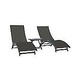 Vivere Coral Springs 3-Pieces Lounger Set with Table | Grey | CORL3-GB
