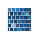 National Pool Tile Jules 1x1 Glass Tile | Bright Cobalt Blue Blend | 9575-5AT