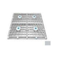 AquaStar Four 9" Square Wave Suction Outlet Covers with Vented Riser Rings and screws for 18" Frame Retrofits (VGB Series) | Light Gray | WAV18WRNF103