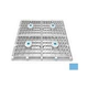 AquaStar Four 9" Square Wave Suction Outlet Covers with Vented Riser Rings and screws for 18" Frame Retrofits (VGB Series) | Blue | WAV18WRNF104