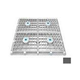 AquaStar Four 9" Square Wave Suction Outlet Covers with Vented Riser Rings and screws for 18" Frame Retrofits (VGB Series) | Dark Gray | WAV18WRNF105