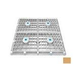 AquaStar Four 9" Square Wave Suction Outlet Covers with Vented Riser Rings and screws for 18" Frame Retrofits (VGB Series) | Tan | WAV18WRNF108