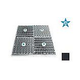 AquaStar Four 12" Square Wave Suction Outlet Covers and Screws for 24" Frame Retrofits (VGB Series) | Black | WAV24NF102