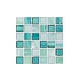 National Pool Tile Santorini Series 1x1 Glass Tile | Cerulean Aqua | SAN-AQUA