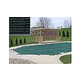 PoolTux 20-Year King99 Mesh Safety Cover | Right Step Rectangle 15' x 30' Green | CSPTGMP15303