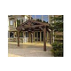 Outdoor GreatRoom Lodge II Pergola Kit | 14' X 14' Mocha Wood | LODGE II