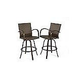 Outdoor GreatRoom Naples Leather Wicker Barstools | NAPLES-4030-L