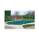 PoolTux 15-Year Royal Mesh Safety Cover | Rectangle 25' x 45' Green | 4' x 8' Right End Step | CSPTGE25453