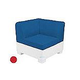 Ledge Lounger Affinity Collection Sectional | Corner Piece White Base | Jockey Red Premium 1 Fabric Cushion | LL-AF-S-C-SET-W-P1-4603