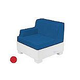 Ledge Lounger Affinity Collection Sectional | Right Armchair Piece White Base | Jockey Red Premium 1 Fabric Cushion | LL-AF-S-RA-SET-W-P1-4603