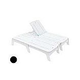 Ledge Lounger Mainstay Collection Double Chaise | Black | LL-MS-DBC-BK