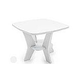 Ledge Lounger Mainstay Collection Square Outdoor Side Table | White | LL-MS-ST-SQ-WH