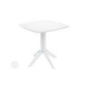 Ledge Lounger Mainstay Collection 26" Square Outdoor Bistro Table | White | LL-MS-BT-26SQ-WH