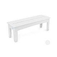 Ledge Lounger Mainstay Collection Outdoor 52" Dining Bench | White | LL-MS-DB52-WH