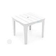 Ledge Lounger Mainstay Collection 36" Square Outdoor Dining Table | White | LL-MS-DT-36SQ-WH