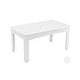 Ledge Lounger Mainstay Collection Rectangular Outdoor Dining Table | 63" x 36" | White | LL-MS-DT-63RT-WH
