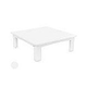 Ledge Lounger Mainstay Collection Outdoor Square Coffee Table | White | LL-MS-CT-SQ-WH