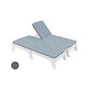 Ledge Lounger Mainstay Collection Outdoor Double Chaise Cushion | Standard Fabric Charcoal Grey | LL-MS-DBC-C-STD-4644