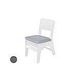 Ledge Lounger Mainstay Collection Outdoor Dining Side Chair Seat Cushion | Standard Fabric Charcoal Grey | LL-MS-DC-SC-STD-4644