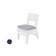 Ledge Lounger Mainstay Collection Outdoor Dining Side Chair Seat Cushion | Standard Fabric Mediterranean Blue | LL-MS-DC-SC-STD-4652