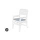 Ledge Lounger Mainstay Collection Outdoor Dining Armchair Cushion | Standard Fabric Charcoal Grey | LL-MS-DCA-SC-STD-4644