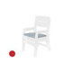 Ledge Lounger Mainstay Collection Outdoor Dining Armchair Cushion | Premium 1 Jockey Red | LL-MS-DCA-SC-P1-4603