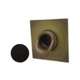 Black Oak Foundry Short Scupper with Square Backplate | Oil Rubbed Bronze Finish | S65-ORB | S69-Square-ORB