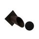 Black Oak Foundry 2" Deco Wall Scupper with Diamond Backplate | Almost Black Finish | S912-BLK