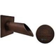 Black Oak Foundry 1.5" Deco Wall Scupper with Square Backplate | Distressed Copper Finish | S921-DC