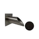 Black Oak Foundry 2" Deco Wall Scupper with Square Backplate | Almost Black Finish | S922-BLK