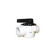 Waterco FPI Slip Fit Valve 2 Port with Teflon Seal | 1.5" x 2" | White with Black Top | 14852