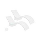 Ledge Lounger Signature Collection Two-Chaise Deep Bundle | White | LL-SG-CD-W