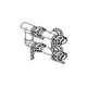 Waterco Manual 4-Valve 4" Commercial Manifold for Single Horizontal Vertical Filter with 4" Flange Ports | M4VFH4X4