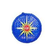 Solar Sun Rings Solar Blanket | Sunburst Pattern | 5' Diameter with Water Anchors | SSRA-SB-02