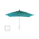 Ledge Lounger In-Pool Select Umbrella | 10' Square 2" White Pole | Standard Fabric Mediterranean Blue Tweed | LL-U-S-10SQPP-W-STD-4653