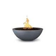 The Outdoor Plus 27" Sedona Concrete Fire Bowl | 12V Electronic Ignition - Natural Gas | Gray | OPT-27RFOE12V-GRY-NG